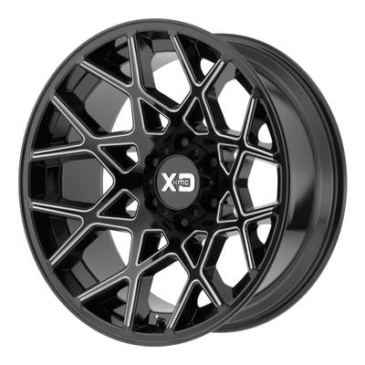 XD831, 20X10 with 6X135 Bolt Pattern - Gloss Black Milled